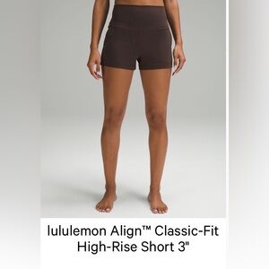Lululemon Align Classic-Fit HR Short 3”